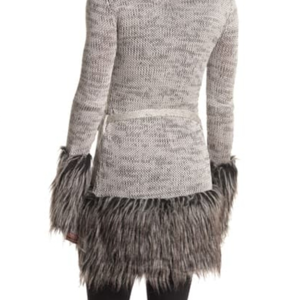 š«soldš«ertigo faux fur open front cardigan #002 - Picture 5 of 5